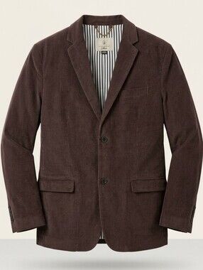 532 Volcom Corpo Class Brown Corduroy Blazer Jacket - Size XXL/TTG